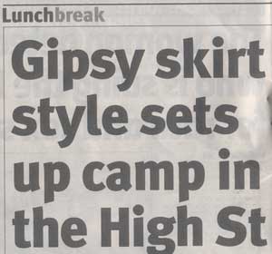 Gipsy skirt style sets up camp in the High St