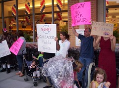 Protest at Giant Supermarket