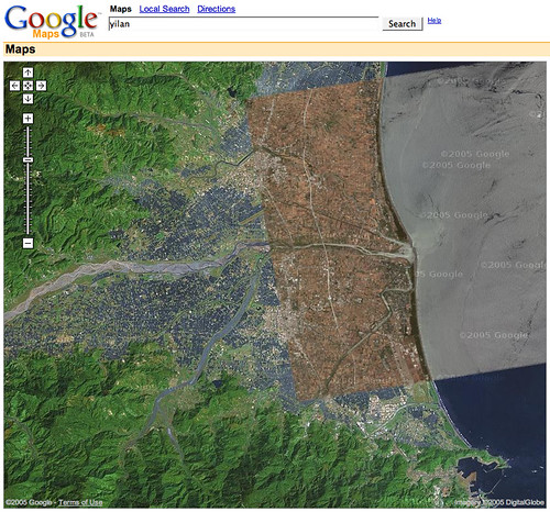 利用google map從空中看宜蘭