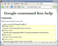 google comand line