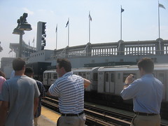 Josh, Mark, Scott, and the 4 Train outside Yankee Stadium