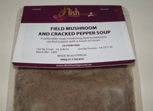 Field mushroom and cracked pepper soup