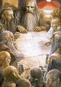 IlustraciÃ³n de Alan Lee para el libro Â«El HobbitÂ»